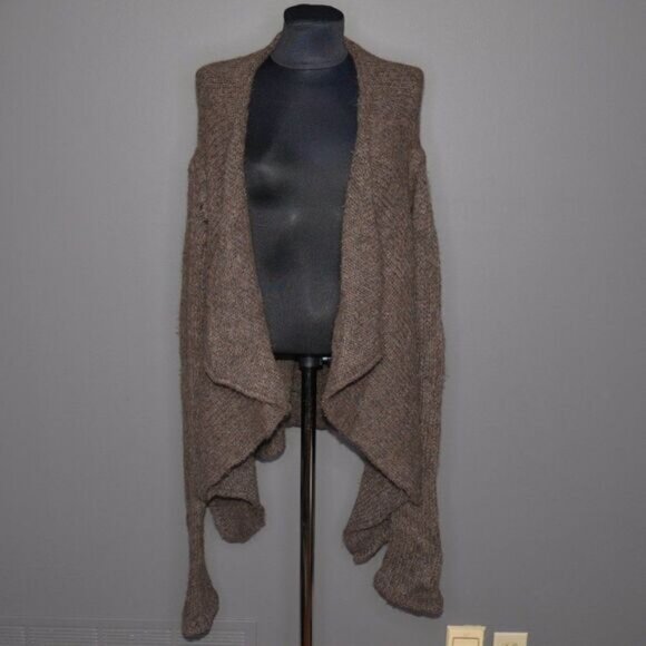 Rick Owens FW09 Crust Alpaca Merino Wool Knit Open Sweater Sz L - Picture 4 of 12